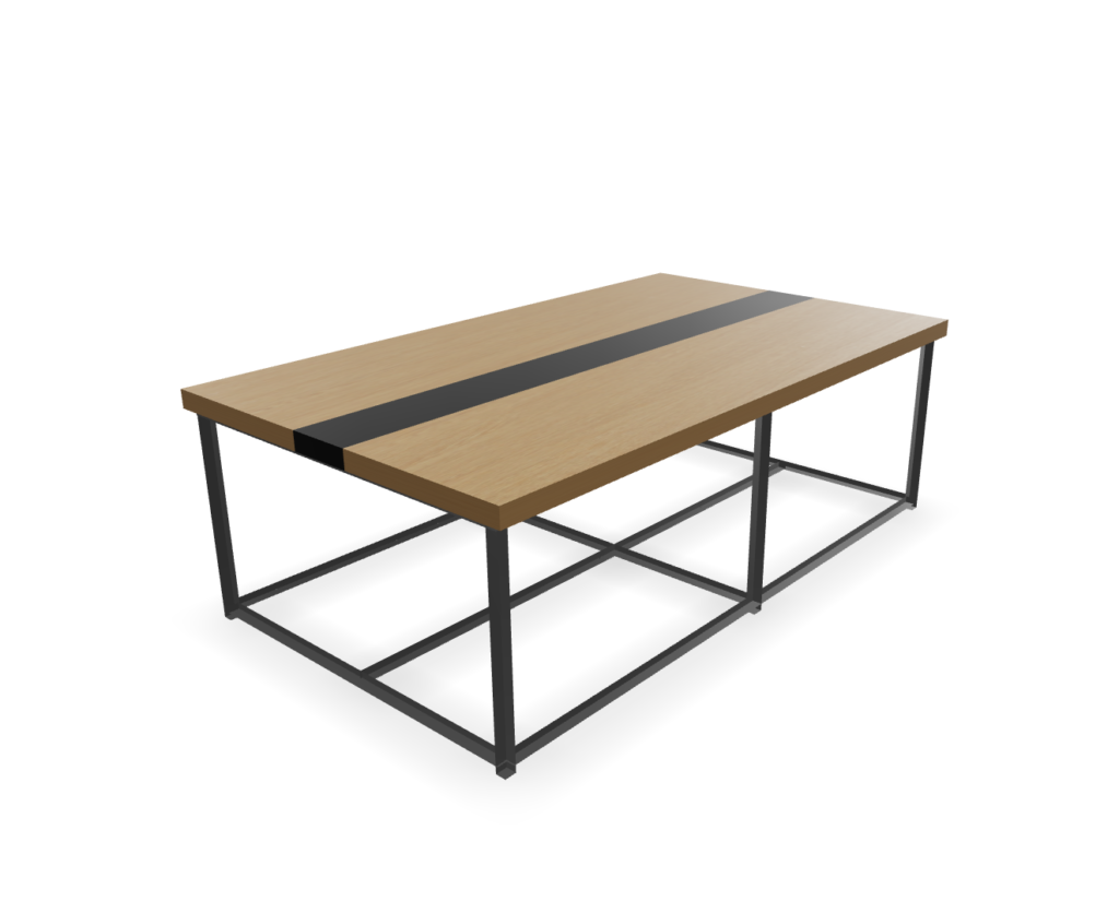 Sleek Modern Table with Wood and Metal Fusion