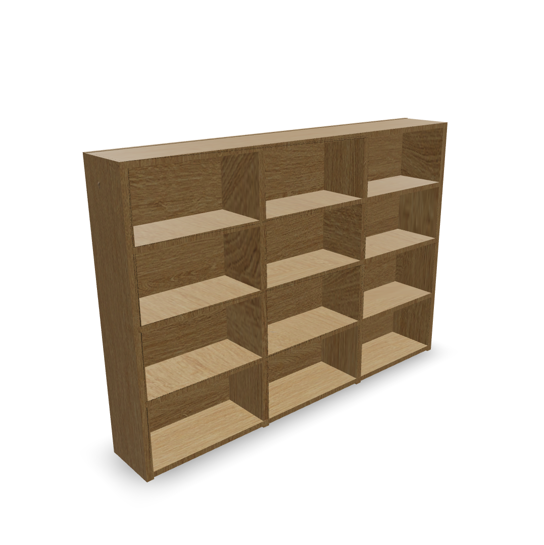 Contemporary Wooden Shelving Unit