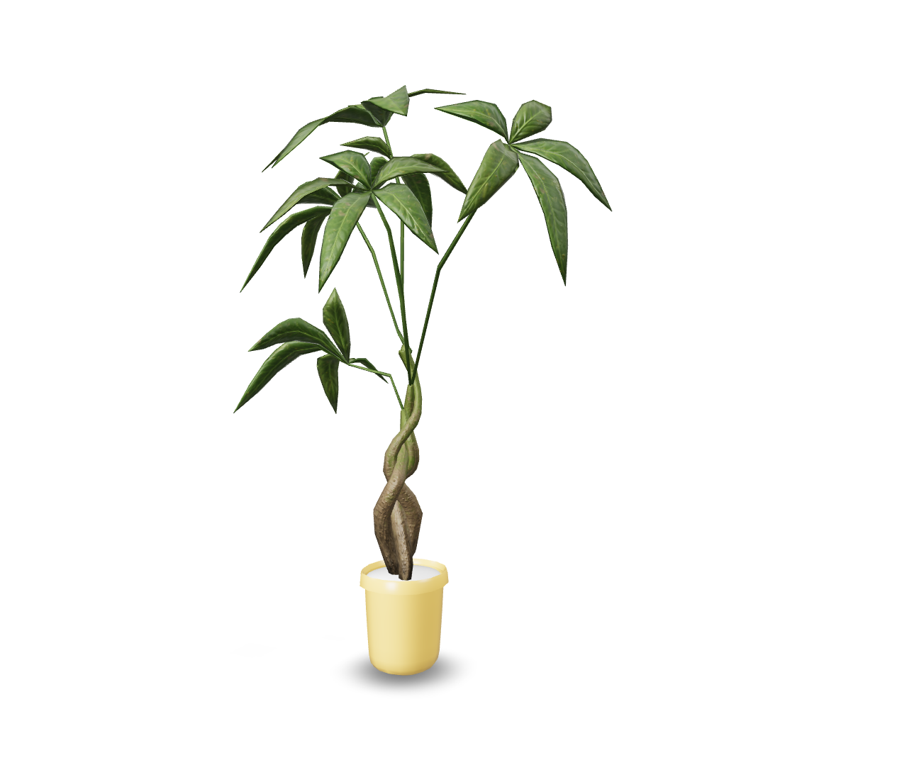 Vibrant Leafy Plant in Simple Yellow Pot